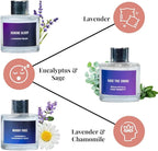 Folkulture Reed Diffusers for Home, Set of 3-5 oz | Sleep Diffuser Oil with Sticks for Bathroom Decor Accessories, Living Room, Office, Desk| Natural Essential Oils | Housewarming Gifts | Lavender