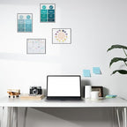 CRUGLA 18 Packs 8x10 Magnetic Picture Frames for Refrigerator, 8x10 Magnetic Sheet with Self-Adhesive Backing, 8 by 10 Magnet Frame with 3M Adhesive Pad for Glass Window Door Cubicle Tile Wall