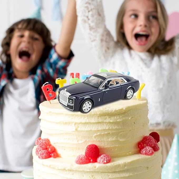 1/24 Rolls-Royce Sweptail Toy Car Alloy Diecast Collectible Model Car for Kids Gift, Pull Back Toy Car with Sound and Light, Classic Double Door, Car Logo Can be Folded