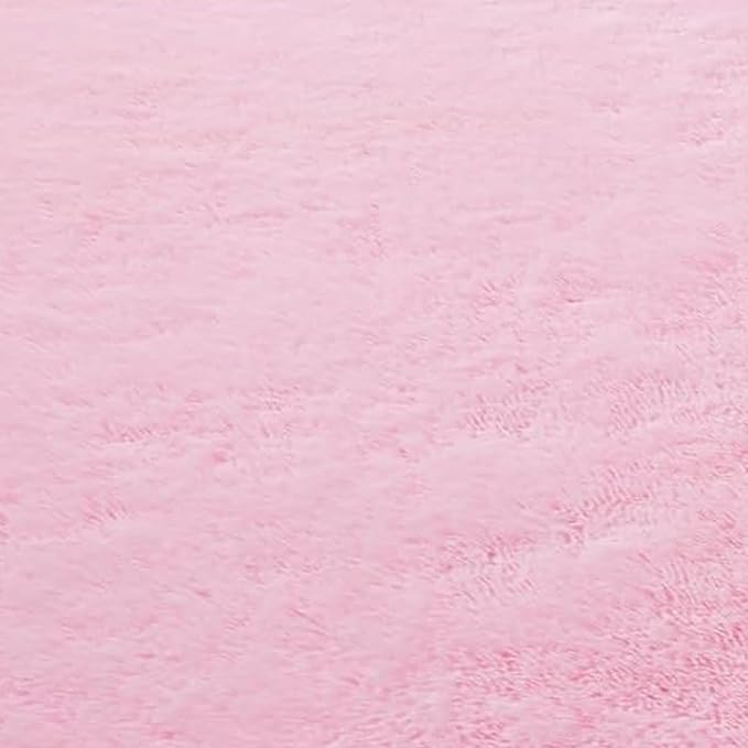 Ultra Soft Fluffy Area Rugs for Bedroom Living Room 10x14, Nursery Rug, Non-Slip Carpet for Kids Dorms Decor, Shaggy Bedside Rug, Pink