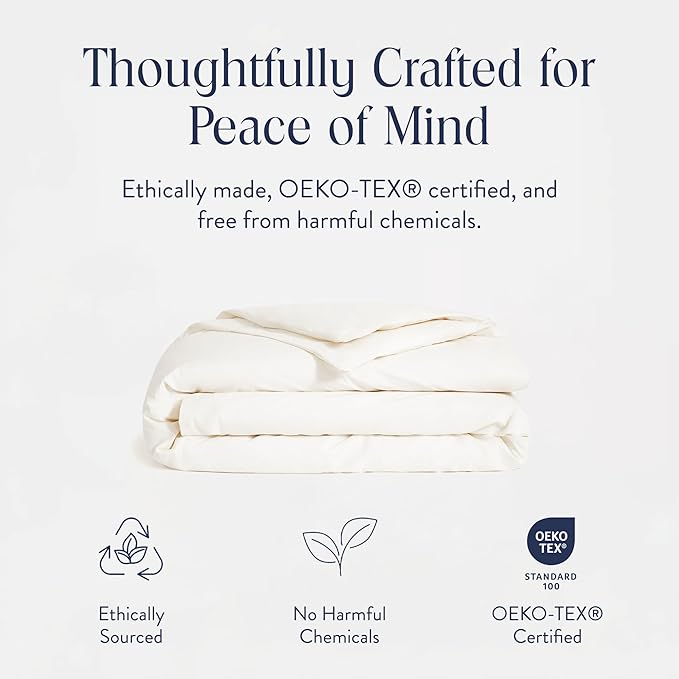 Brooklinen Luxury Percale Duvet Cover – 100% Cotton, Cool, Crisp, Extra-Long Corner Ties, Button Closure, Soft & Breathable – Machine Washable, Duvet Cover King/California King Bed Sizes (Cream)