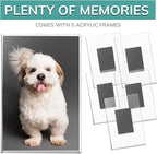pbf 4x6 Magnetic Picture Frames for Refrigerator | 4 x 6 Clear Magnetic Acrylic Frames | Magnetic Photo Holders for Fridge, Locker, Photo Board, Art Display, Sign Holder (5-Pack)