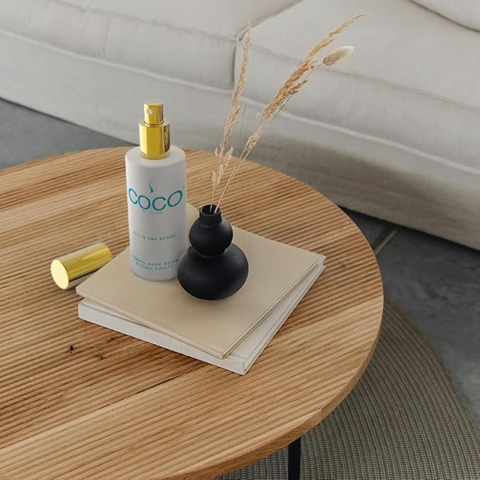 COCO by Stone 5oz All-in-One Spray (Stone Fruit) Shake & Spray Formula for Fabric, Pillows, Interiors, Clothing, Home Fragrance Accessories, Room Perfume, Room Deodorizer, Vegan & Cruelty-Free
