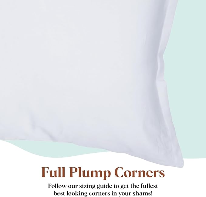 Pillowflex Synthetic Down Alternative Pillow Inserts for Shams - Comfy Pillows for Sleeping, Perfect Pillow & Best Sleeping Pillows, Handmade Down Alternative Throw Pillow Inserts - (16x26 Set of 2)