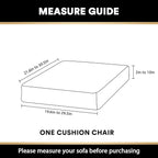 PrinceDeco Stretch Velvet Couch Cushion Cover,Soft Fitted Cushion Slipcover for Arm Chair Sofa Cushion Furniture Protector Seat Cushion Sofa Cover Width Up to 29.5", Oatmeal