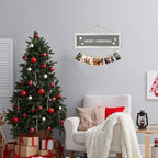 Picture Frames Hanging Display Wooden Board, Felt Letter Board with 340 Letters and 15 Clips, Photo Frames Collage Wall Decor for Family Birthday Mothers Day Party Gifts