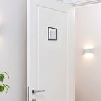 CRUGLA 4x6 Magnetic Picture Frames for Refrigerator 12 Packs, Modified Magnetic Sheet with Self Adhesive Backing, Black 4 by 6 Photo Frame Set for Locker Glass Window Door Cubicle