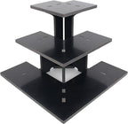 WANLIAN 3-Tier Corner Retail Table Display Stand, Portable Display Rack Shelves for Vendors, Craft Shows, Farmers Market, Pop Up Shop Countertop Black Risers for Display, Soap, Candles, Tumblers