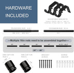 Latest Curtain Rods for Windows 28 to 88 Inches Length Adjustable 1 Inch Diameter Window Heavy Duty Curtain Rod with Aluminium Finials Set for Outdoor, Farmhouse, Bedroom, Living Room, Black