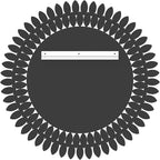 Kelly Miller Round Jeweled Mirror for Wall Decor, 26 in Modern Decorative Wall Mirror with Luxury Diamonds Beveled Vanity Mirror for Bedroom Dresser, Living Room Table, Bathroom, Hallway, Entryway