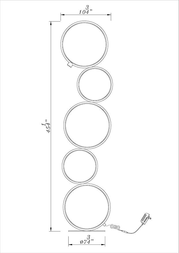 SomSom Modern LED Floor Lamp - Very High Brightness, Indoor Lamp - Living Room Standing Light - Alternative to Halogen - Built in Touch Dimmer - White