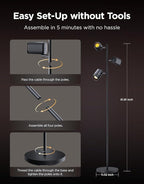 Govee Tree Floor Lamp Compatible with Matter, 3 Rotatable Lights with LuminBlend Technology, Standing Lamp with 64 Dynamic Scenes, Music Sync, Ideal Floor Lamp for Bedroom, Living Room, Reading Room