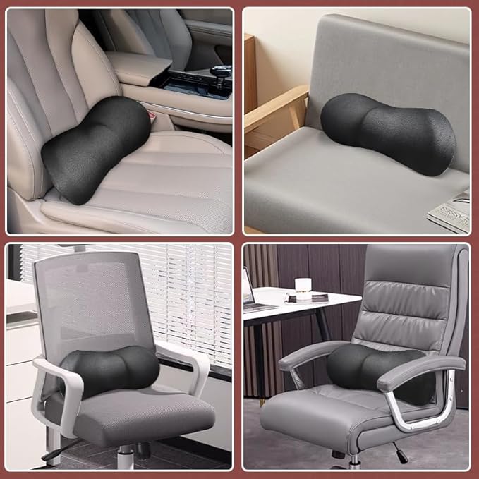 Car Lumbar Support and Car Neck Pillow - Memory Foam Ergonomic Back Cushion - Relieve Driving Fatigue - Comfort and Support Your Neck and Back - Suitable for Car Seats(Lumbar Support)