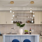 3-Light Pendant Light Kitchen Island, Dimmable Modern Pendant Light Kitchen Island Light Fixture Luxury Meteor Shower-Style Gold Led Chandelier for Dinning Room, Kitchen Lighting Fixture