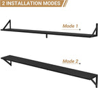 Heimlove 48 Inch Large Wall Bookshelves Set of 3, Wall Mounted Bookshelves,Heavy Duty Wooden Shelves for Living Room,Bedroom,Kitchen,Laundry Room Storage & Decor