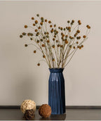 Black Antique Vase, 12 Inches Elegant Vintage Glass Vase Rustic European Unique Chic Style for Tabletop, Kitchen, Office, Living Room Decoration