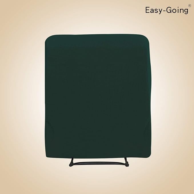 Easy-Going Recliner Stretch Sofa Slipcover Sofa Cover 4-Pieces Furniture Protector Couch Soft with Elastic Bottom,Polyester Spandex Jacquard Fabric Small Checks(Recliner,Dark Green)