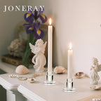 24PCS Taper Candle Holders Bulk,Clear Glass Candlestick Holders,Heat-Resistant Glass Candle Holder for Table Centerpieces, Wedding,Dinner Party and Home Decor