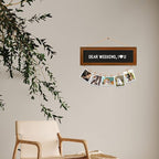 Picture Frames Collage Photo Hanging Display, Felt Letter Board with 340 Letters and 15 Clips, Picture Board Rustic Frames for Wall Dorm Room Decor Christmas Holiday Birthday Party Present