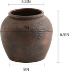 Farmhouse Vase for Home Decor, Vintage Rustic Terracotta Flower Vase Suitable for Home Decor, Living Room, Shelf, Dining Table. ZSHLXM