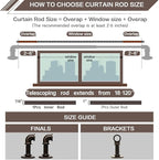 Brown Curtain Rods 18 to 45 Inch, Industrial Curtain Rods,Adjustable Length,1 in Diameter Pipe,Wall or Ceiling Mounted,for Bedroom and Living Room(Antique Bronze 18” to 45”)