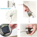 Mollytek Wall Clock Photo Collage Photo Wall Clock with Pictures Around It Wall Mounted Photo Display Clock with 16 Photo Clips for Hanging Prints, Instax, Polaroid, Holiday Cards,Artwork