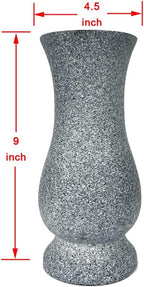 In Ground Headstones for Grave Decorations Memorials for Cemetery Vases for Flowers with Spikes (Floral Foam is Included)