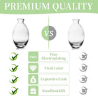 Glass Bud Vase for Centerpieces: 12Pcs Glasseam Clear Mini Small Vases for Flowers Bulk Flower Vase Set Aesthetic Cute Handmade Tiny Short Wedding Table Centerpiece Decor