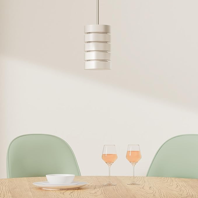 Linea di Liara Macchione Brushed Steel Pendant Light Fixtures Modern Pendant Lighting for Kitchen Island, Dining Room and Over Sink Lighting Hanging Fixture Industrial Mini Pendant Light, UL Listed