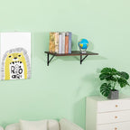 Aluminum Alloy 20 inch x 12 inch Heavy Duty Shelf Bracket ，Max Load 360 LBS, 4-Pack Floating Shelf Brackets Corner Brace Joint Right Angle Bracket Black L Brackets Heavy Duty