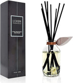 LOVSPA Reed Diffuser Set, Baltic Amber Scented Oil Diffuser with Sticks, Home Fragrance Accessories for Bathroom Shelf Decor, Aroma Diffusers for Home or Office Fall Decor, USA Made