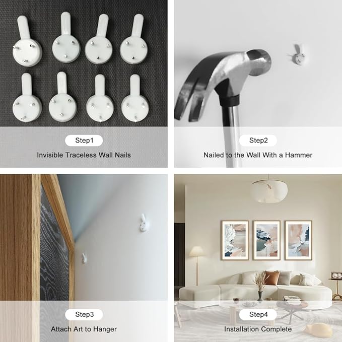 HPNIUB Large Modern Abstract Framed Canvas Wall Art Set, Minimalist Splash ink Blue Pink Pastel Watercolor Wall Decor,Illustration Neutral Art Painting for Living Room,Bedroom,Dining Room,Office -16"x24"x3