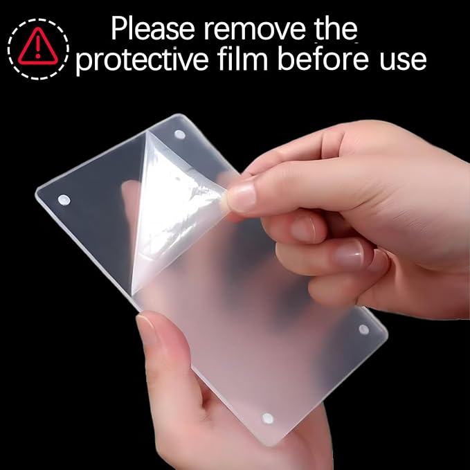 Acrylic Magnetic Photo Frame, 3x5 Inch Double-sided Magnetic Photo Frame, Tabletop Frameless Postcard Display (3-Pack)