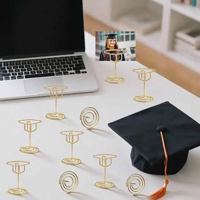 30 Pcs Picture Display,2 Inch Gold Photo Holders,Gold picture Holders for Tables,Table Number Holders，Party supplies for autumn harvest festivals, Halloween, Thanksgiving,Fall Decorations (Style 2)