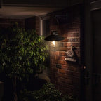 pearlstar Solar Lantern Outdoor Hanging Light Metal Solar Lamp with Warm White Edison Bulb Design for Garden Yard Patio Proch Decor(Black)