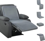 HOMBYS 3-in-1 Recliner Seat Cushion with Lumbar Support Pillow & Footrest, Multi-Functional Adjustable Height 2" to 6" for You to Choose, Non-Slip Memory Foam Chair Cushion for Elderly, Light Grey