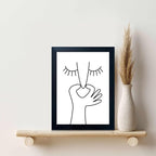 Framed Black and White Bathroom Wall Art Funny Bathroom Wall Decor Bad Smell Humor Canvas Print Artwork Toilet Art Decor