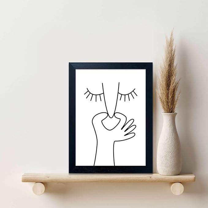 Framed Black and White Bathroom Wall Art Funny Bathroom Wall Decor Bad Smell Humor Canvas Print Artwork Toilet Art Decor