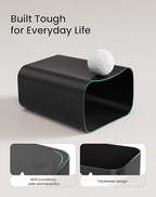 Cesun Bathroom Trash Can with Lid, 2 Pack 2.6 Gallon Small Black Garbage Can, Press Top Lid Trash Bin, Dog Proof Trash Cans Plastic Waste Basket for Bedroom Toilet Office