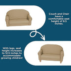 Children's Factory As We Grow Toddler Sofa, Flexible Seating for Daycare or Preschool, Kids Reading Couch, Playroom Furniture, Buff