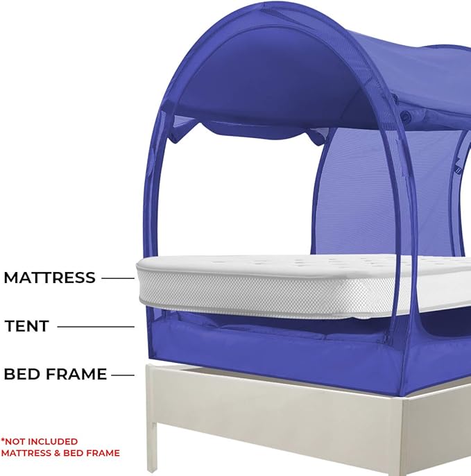 LEEDOR Bed Tent Dream Tents Bed Canopy Shelter Cabin Indoor Privacy Warm Breathable Pop Up Twin/Full/Queen for Kids and Adult Patent Pending(Mattress Not Included)