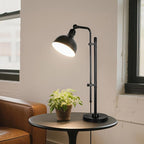 PARTPHONER Industrial Adjustable Desk Lamp for Home Office, Farmhouse Table lamp, Rustic Metal Task Desk Lamp in Aged Bronze Finish, Vintage Reading Lamp for Study Room, Black