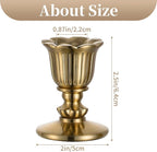 Sziqiqi Taper Candle Holders Vintage: Gold Candlestick Holder Bulk Victorian Decor Candle Holder Table Centerpieces for Wedding 12 Pcs
