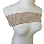Breast Implant Band Fits Most Stabilizer Post Surgery Chest Compression Wrap For Women Augmentation Bra Reduction Pain and Injury Recovery Adjustable Sports Alternative for Running Exercise (Beige)