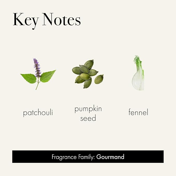 LAFCO New York Holiday Signature Fall Candle, Pumpkin Seed & Sandalwood - 15.5 oz - 90-Hour Burn Time - Reusable, Hand Blown Glass Vessel - Made in The USA