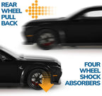 Car Toys for Boys 1/24 Diecast Cars Hellcat SRT Collectibles Model Kit,Pull Back Metal Toy Car with Lights and Sounds,Toy Cars for Boys Age 4-7（Black）