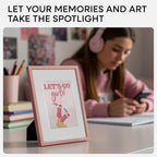 Homeforia A5 Frame Rose Gold, High End Metal 5.8 x 8.3 Picture Frames Matted to 4.1 by 5.8 inch Art, A5 Display Photo Frame with Mat A6, 5.8x8.3 Rose Poster Frames, Tempered Glass, Wall Kit, Set of 1