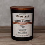 Journeyman Collection Candle, 15oz, Wooden Wick, Tobacco Mahogany, Large Painted Jar