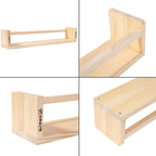 AZSKY Nursery Book Shelves 24 Inch Rustic Natural Wood Floating Shelves,Wall Book Shelves for Farmhouse,Bathroom Décor,Kitchen Spice Rack or Book Shelf Organizer for Home Décor,a Set of 3 Same Sizes