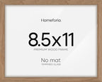 Homeforia 8.5x11 Diploma Frame Wood, High End Natural Oak 8.5x11 Certificate Frames, 11x8.5 Document Frames for Wall or Tabletop, 8.5 by 11 Award Light Wooden Frame, Tempered Glass, Wall Kit, Set of 1